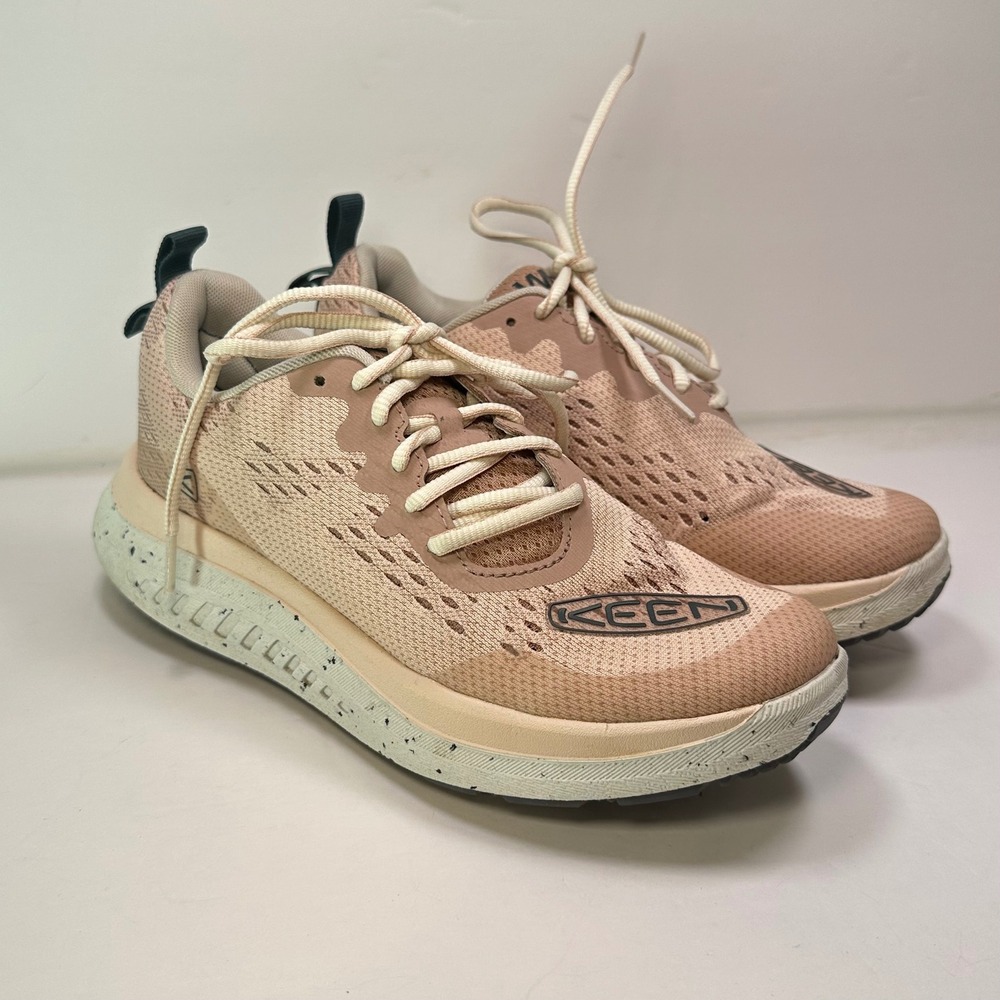 KEEN Women's Pink Mesh Lace Up Athletic Running Shoes Sneakers Size 7.5 Fawn